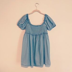 ARIZONA JEAN CO. Light Blue Babydoll Dress Women's Size Large